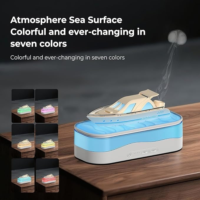 Yacht Aromatherapy Machine β Luxury Aroma Diffuser & Humidifier with LED Lights