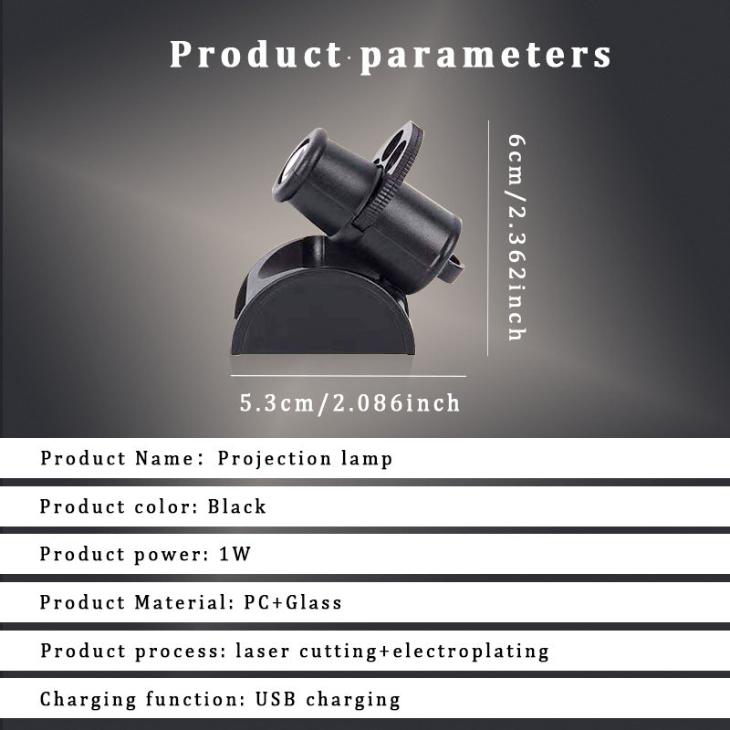 Galaxy Star Projector Night Light - USB Rechargeable LED Room Decor