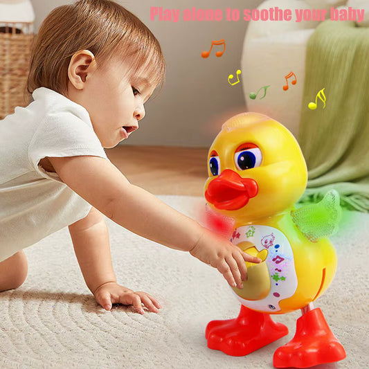 Electric Dancing Duck Toy - Interactive Musical Animal with Flashing Lights for Kids