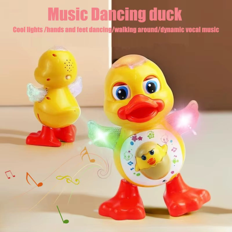 Electric Dancing Duck Toy - Interactive Musical Animal with Flashing Lights for Kids