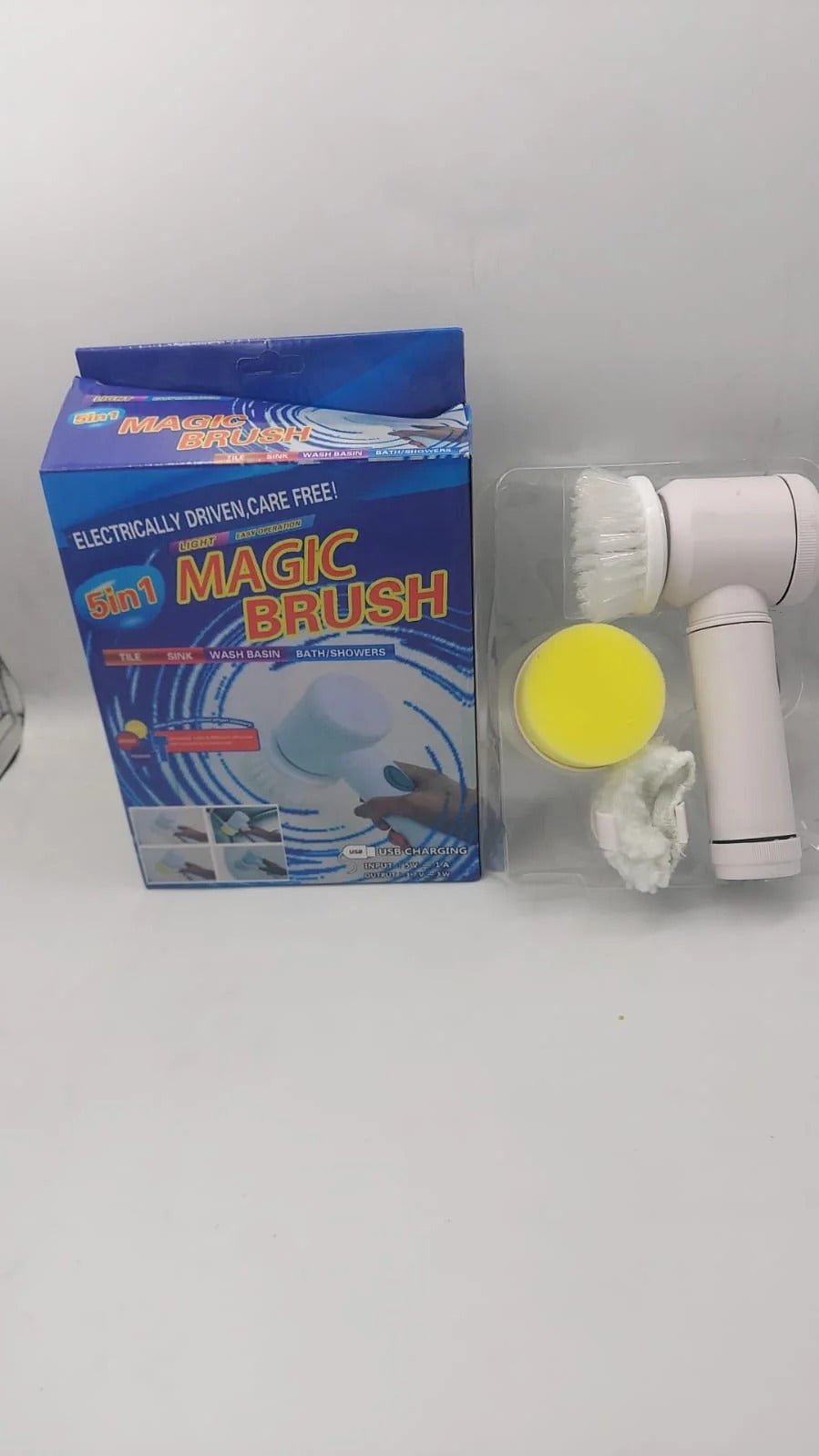 Cleaning Magic Electric Brush (5-in-1) | فرشاة كهربائية سحرية 5 في 1 - Nexora storePersonalize your own text here