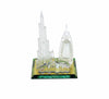 Dubai Burj Al Arab & Skyline Crystal Souvenir – Landmark Decorative Showpiece