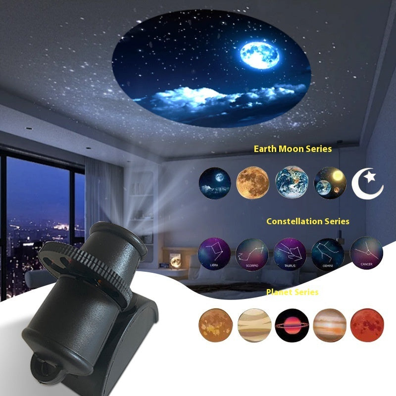 Galaxy Star Projector Night Light - USB Rechargeable LED Room Decor