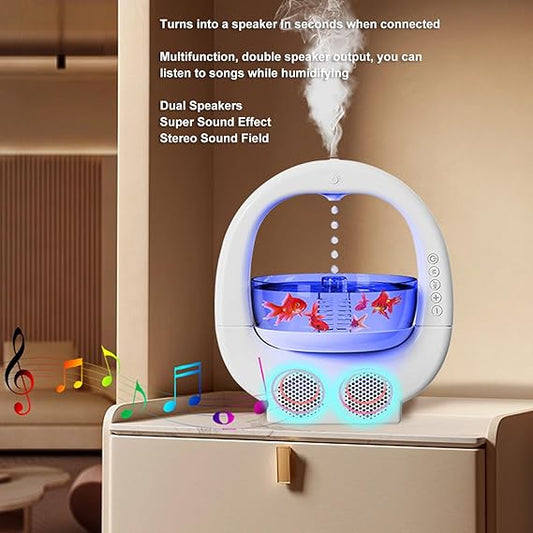 Fish Tank Humidifier – Aesthetic Mini Humidifier with Dual Speakers