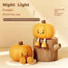 Cute Pumpkin Silicone Night Light – Dimmable USB Rechargeable Lamp