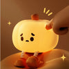Cute Pumpkin Silicone Night Light – Dimmable USB Rechargeable Lamp