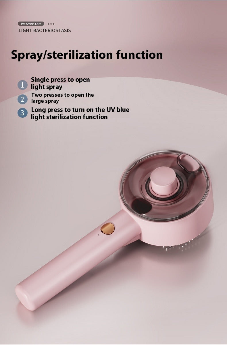 Pet UV Sterilization Spray Grooming Comb