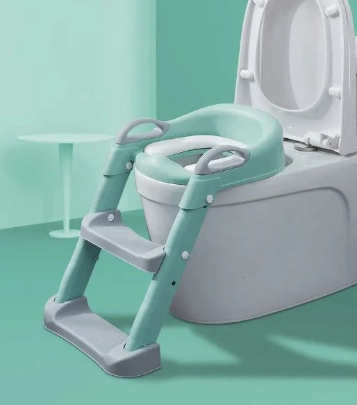 Kids Toilet Training Seat with Ladder – Anti-Slip Step, Foldable & Universal Fit