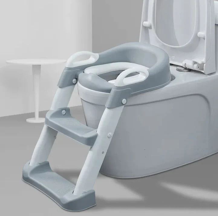 Kids Toilet Training Seat with Ladder – Anti-Slip Step, Foldable & Universal Fit