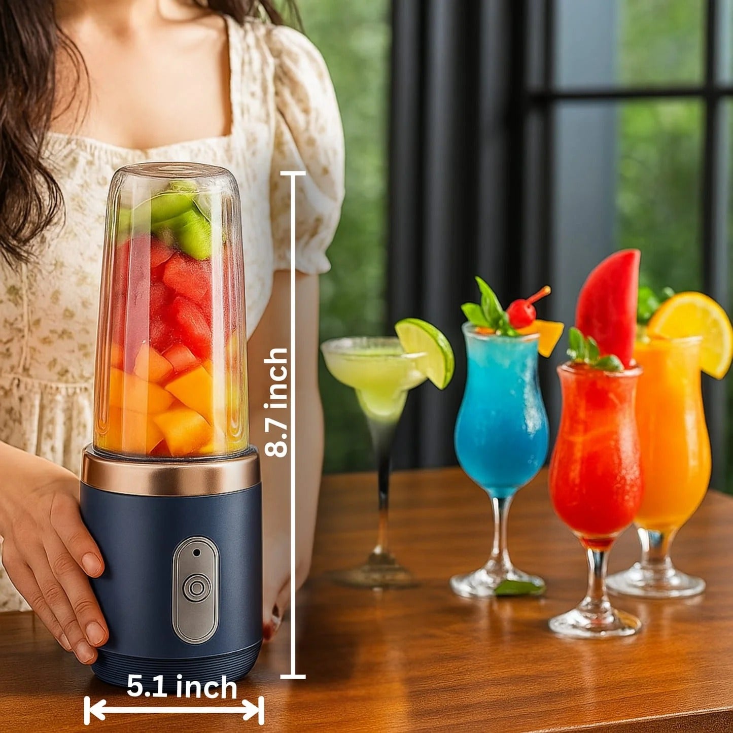 Portable Blender with Cup – For Gym, Travel, Car & Home
