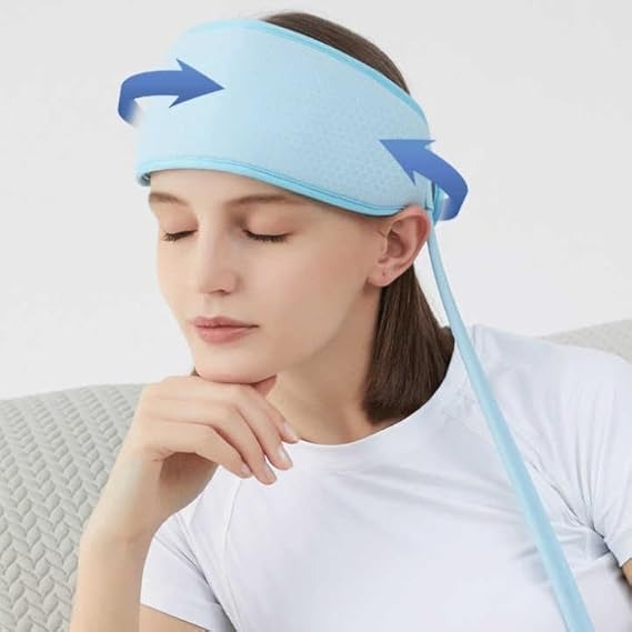 Heated Airbag Head Massage Cap – 6-Zone Compression Massager