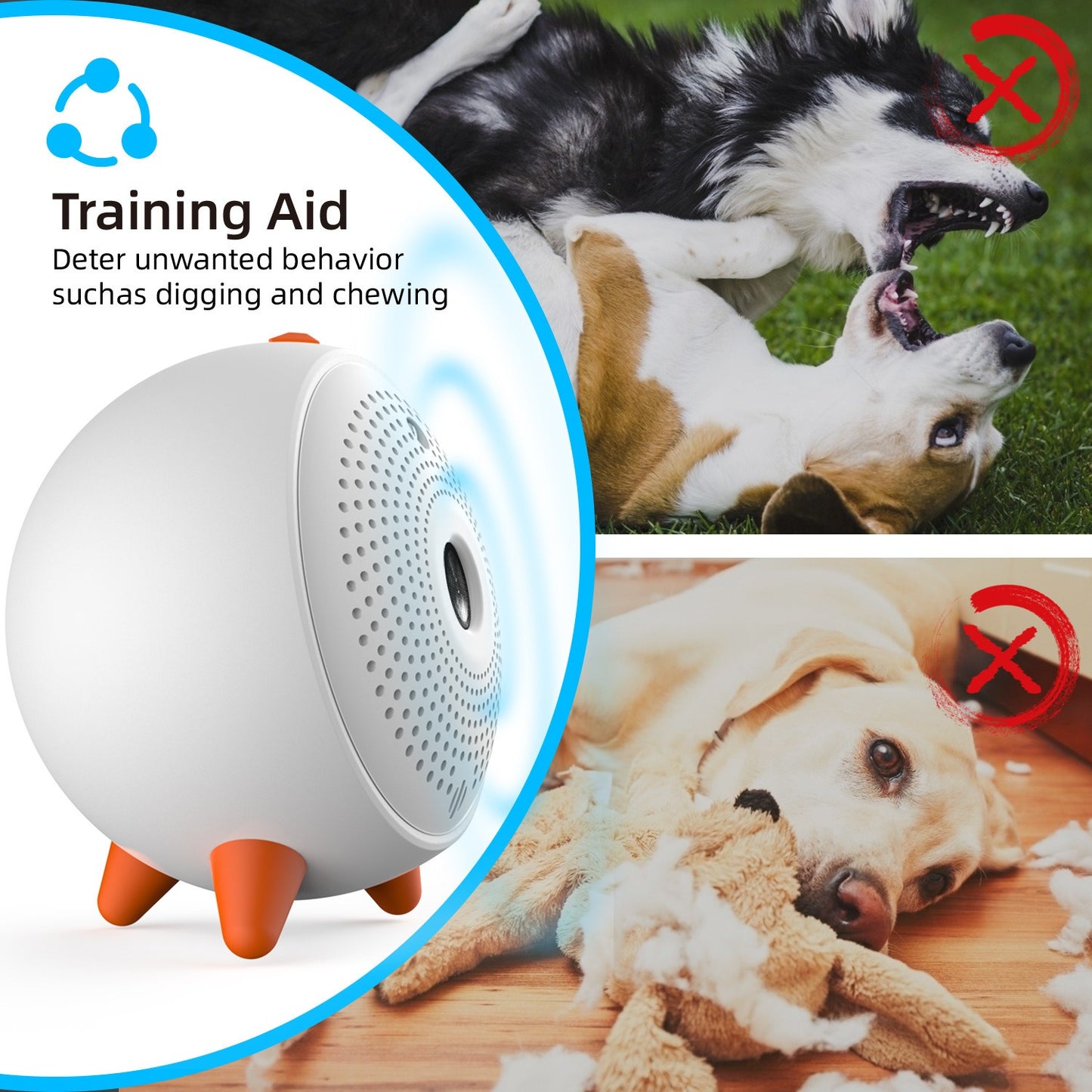 Ultrasonic Bark Stopper – USB Rechargeable Anti-Bark Device for Dogs
