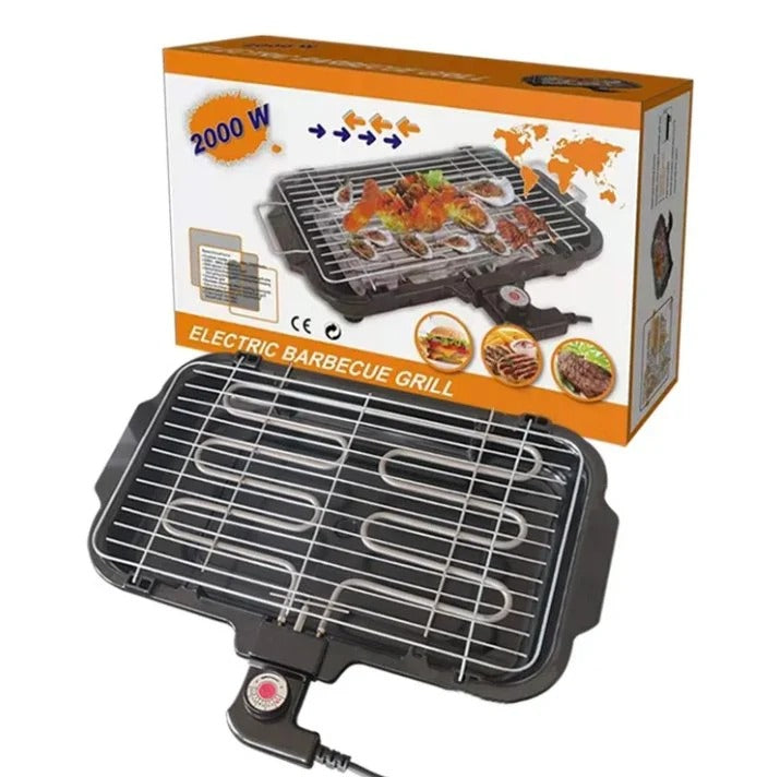 Portable Electric Grill — 2000W Smokeless Indoor & Outdoor BBQ