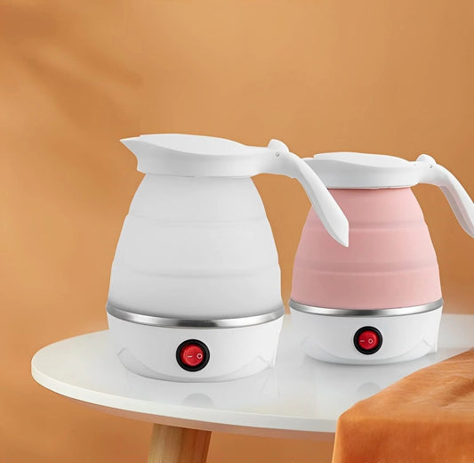 Foldable Electric Travel Kettle – 600ml Portable BPA-Free Silicone