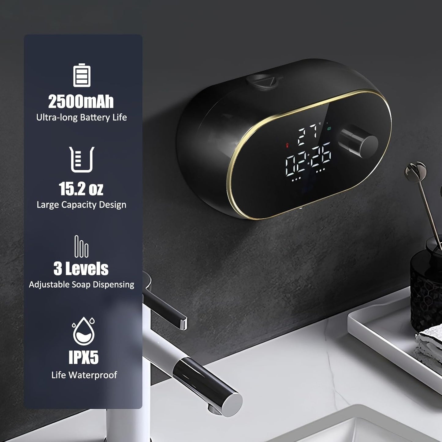Automatic Hand Sanitizer Soap Dispenser – Wall Mounted USB Foam