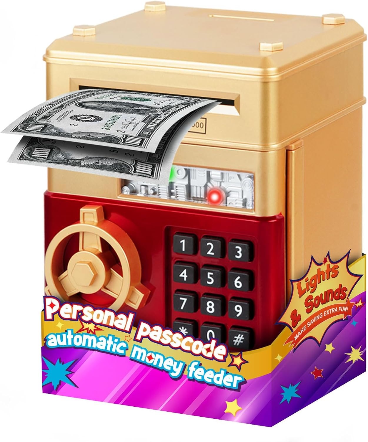 Trolley Case Electronic Piggy Bank – Kids ATM Money Box with Password & Music