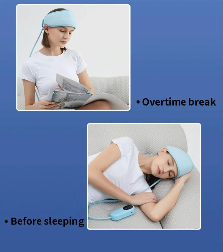 Heated Airbag Head Massage Cap – 6-Zone Compression Massager