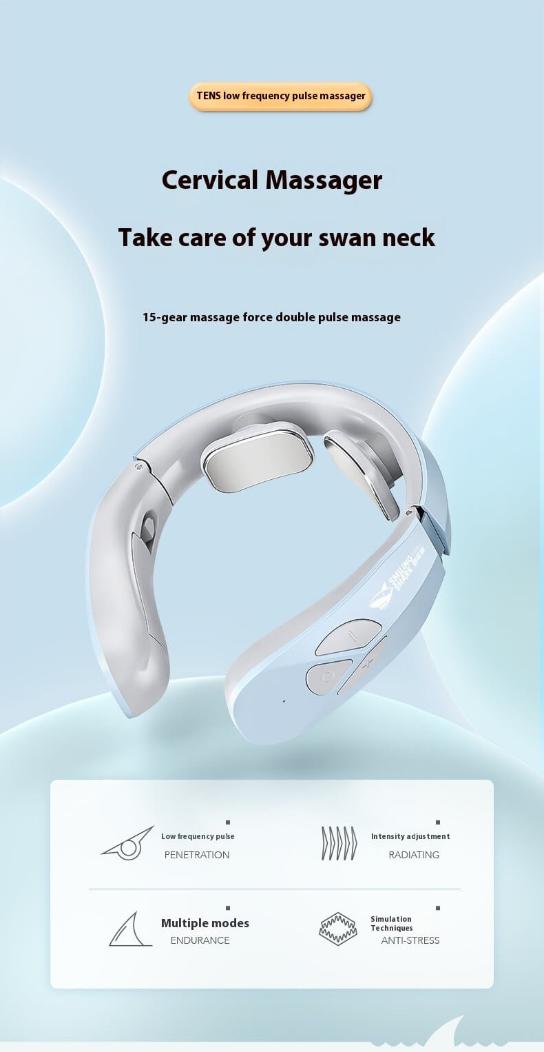 Smart Electric Neck Massager – EMS Pain Relief, Heat Therapy & Deep Relaxation