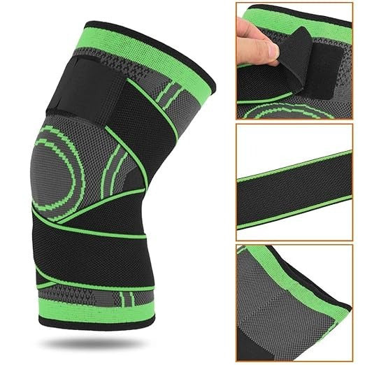 Black Knee Support Brace – Adjustable Compression Sleeve for Pain Relief & Stability