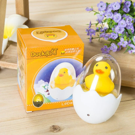 Duck Shape LED Sensor Night Light – Cute Auto Light Control Lamp for Kids & Home