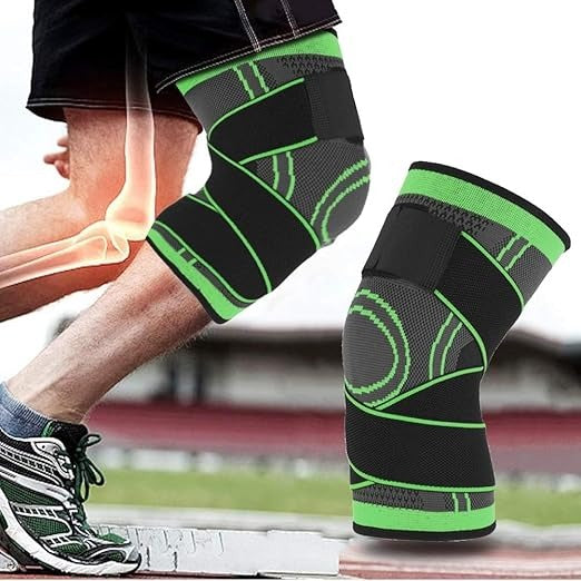 Black Knee Support Brace – Adjustable Compression Sleeve for Pain Relief & Stability
