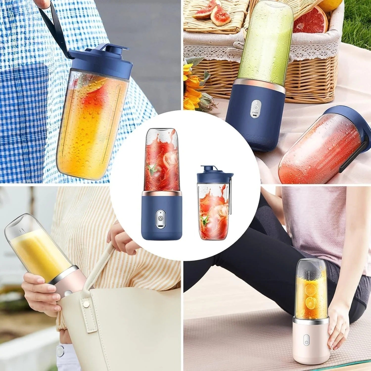 Portable Blender with Cup – For Gym, Travel, Car & Home