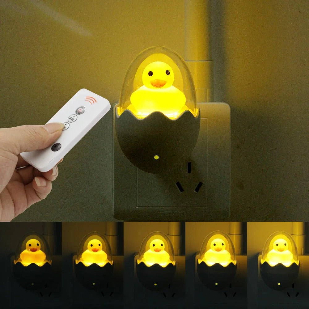 Duck Shape LED Sensor Night Light – Cute Auto Light Control Lamp for Kids & Home