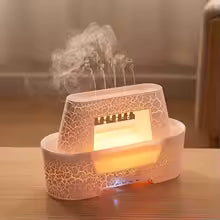 Raindrop Aroma Humidifier – Ultrasonic Diffuser with LED Flame Light