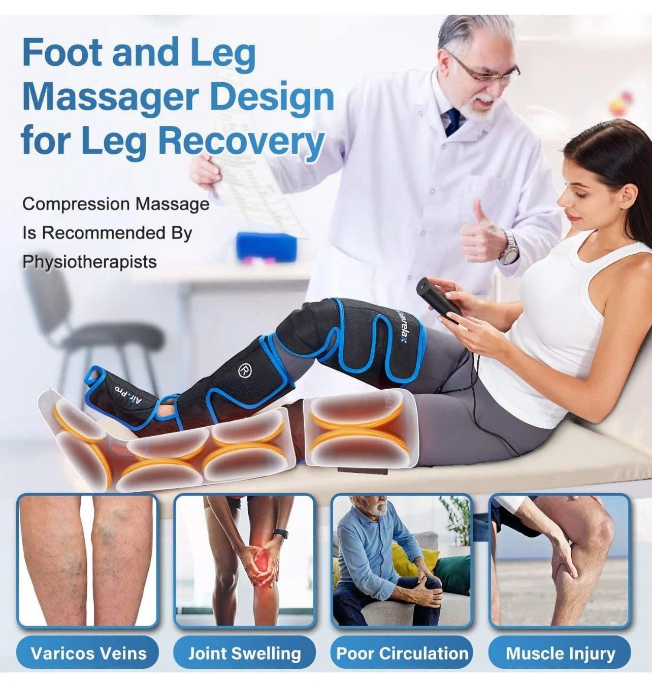 Air Compression Leg Massager | مدلك الساقين بالضغط الهوائي