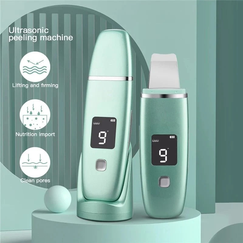 Ultrasonic Facial Skin Scrubber Pro — 7-in-1 Deep Cleansing & EMS Lifting