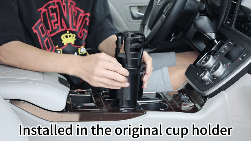 2-in-1 Car Cup Holder Expander – 360° Rotatable & Expandable
