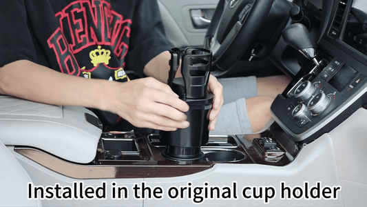 2-in-1 Car Cup Holder Expander – 360° Rotatable & Expandable