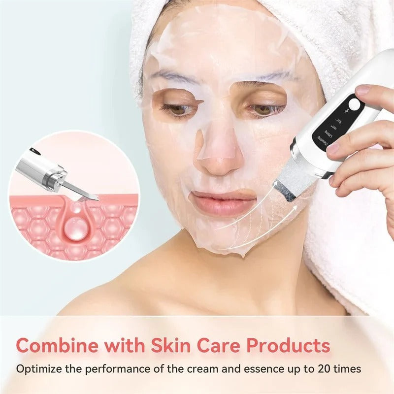 Ultrasonic Facial Skin Scrubber — 4 Modes, Deep Cleansing & Anti-Acne