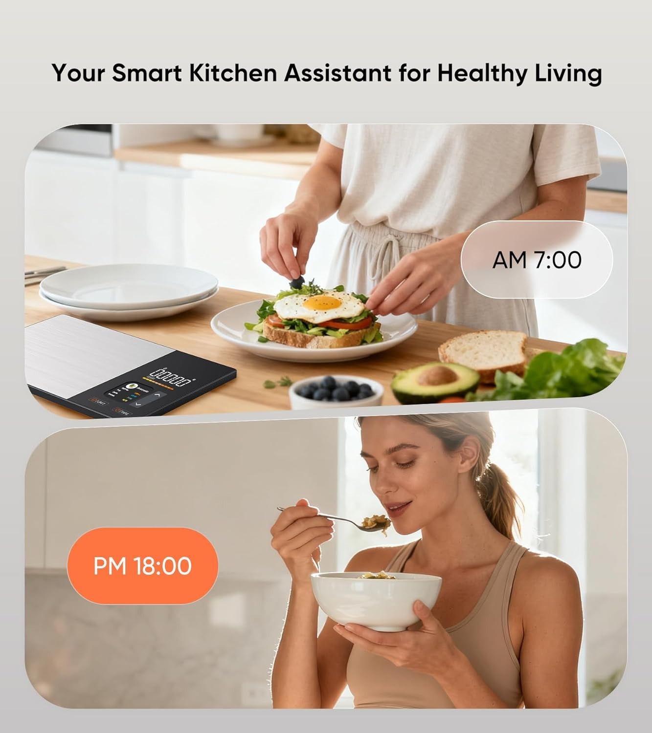 Smart Kitchen Scale – Bluetooth App, Calorie & Nutrition Tracker