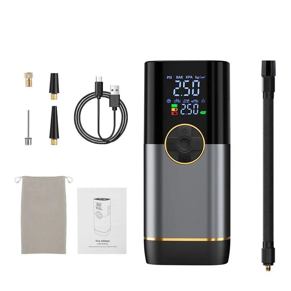 Portable Car Air Pump – 70W Fast Tire Inflator, Rechargeable & Cordless