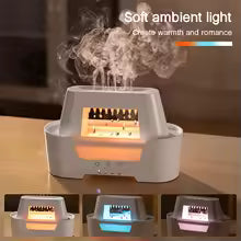 Raindrop Aroma Humidifier – Ultrasonic Diffuser with LED Flame Light