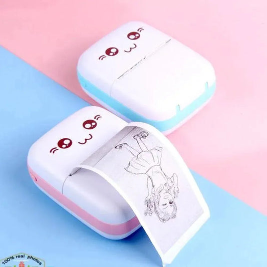 Portable Mini Pocket Printer – Wireless BT Thermal Printer, No Ink, 1000mAh