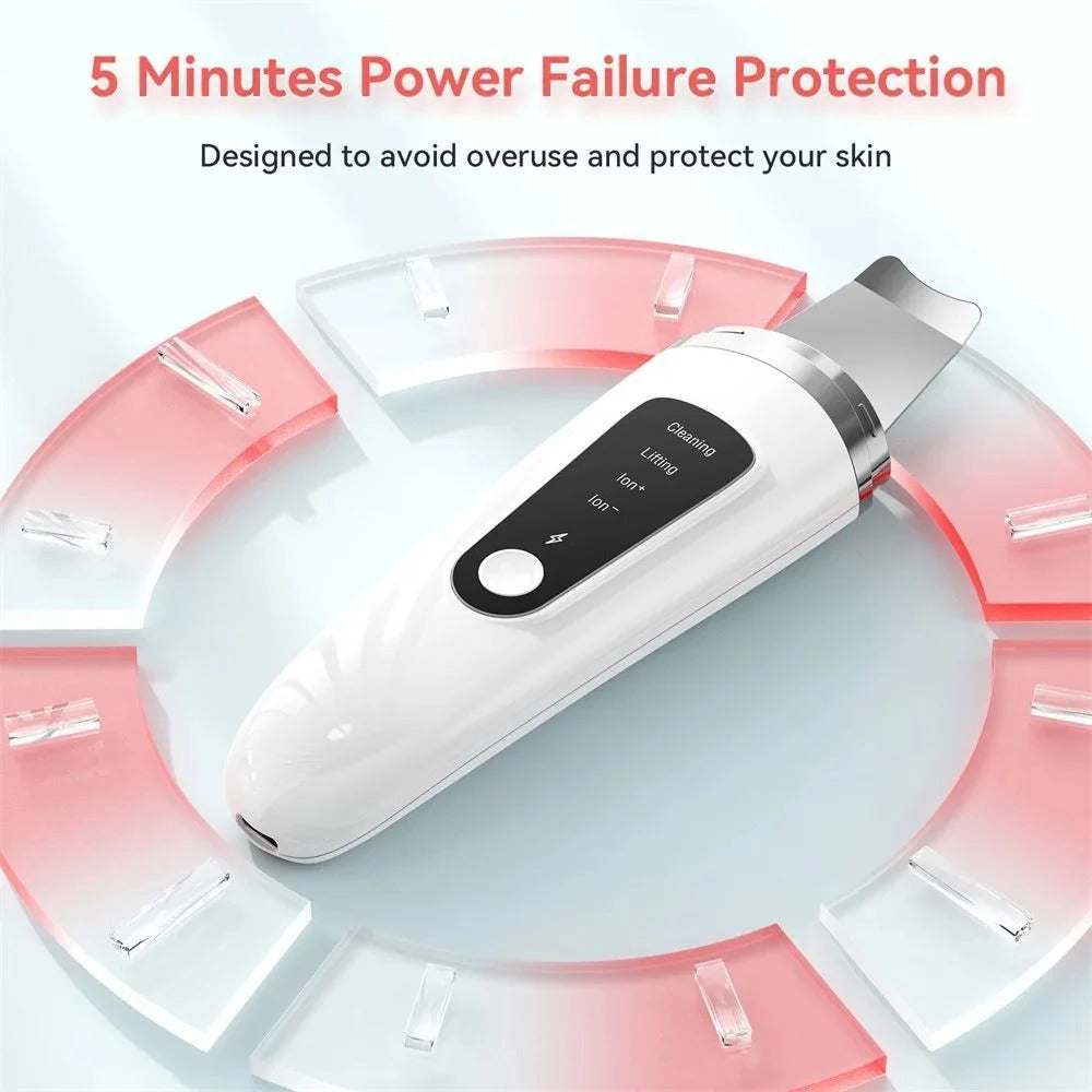 Ultrasonic Facial Skin Scrubber — 4 Modes, Deep Cleansing & Anti-Acne