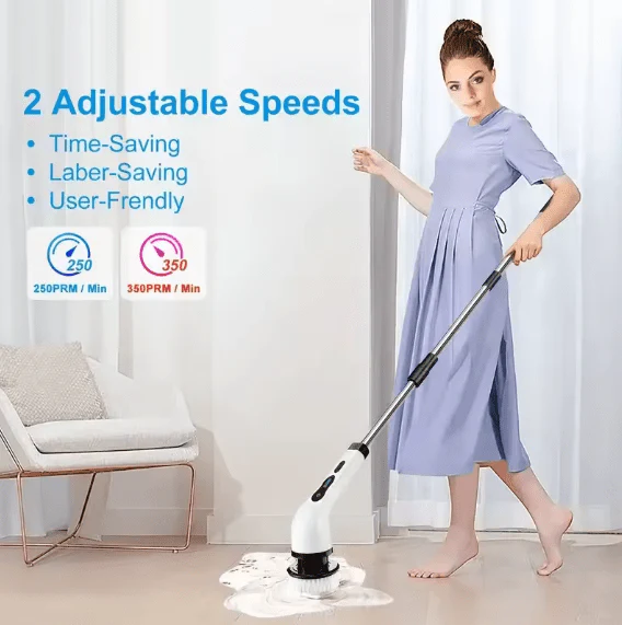 Electric Cleaning Brush JY-6010 – Cordless Scrubber with 6 Brush Heads