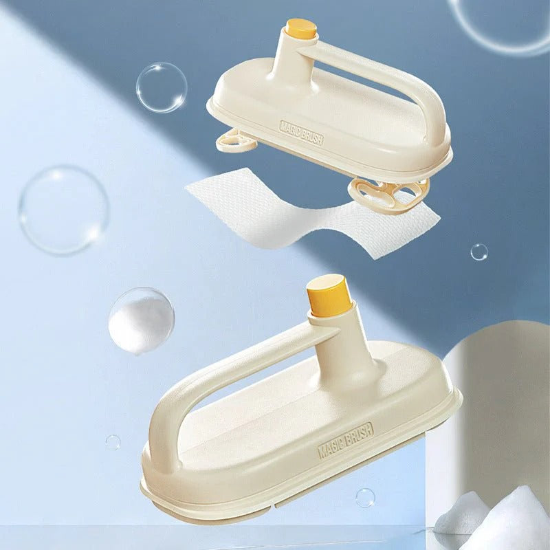 Magic Dust Brush with 50 Disposable Rags – Hands-Free Cleaning Tool