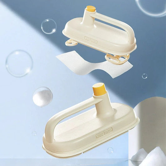 Magic Dust Brush with 50 Disposable Rags – Hands-Free Cleaning Tool