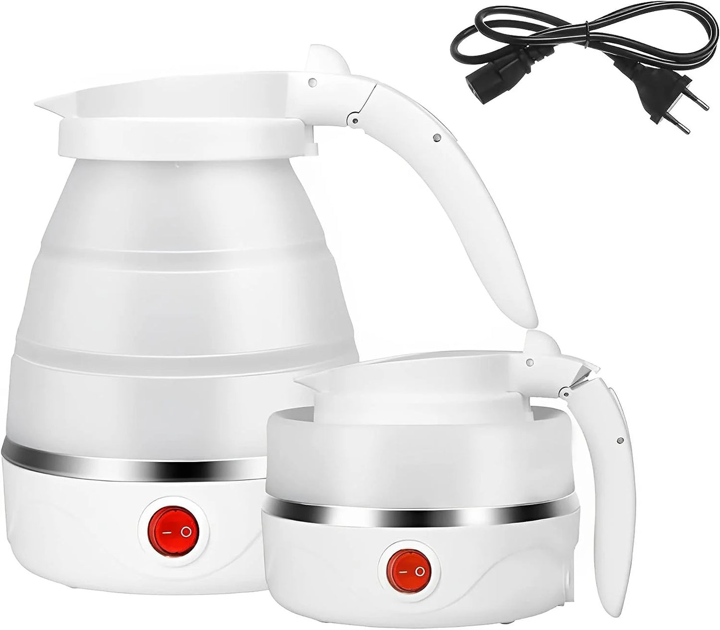 Foldable Electric Travel Kettle – 600ml Portable BPA-Free Silicone