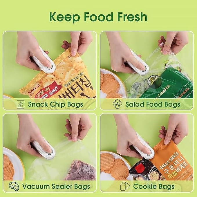 Portable Mini Sealing Machine – USB Rechargeable Food Bag Sealer