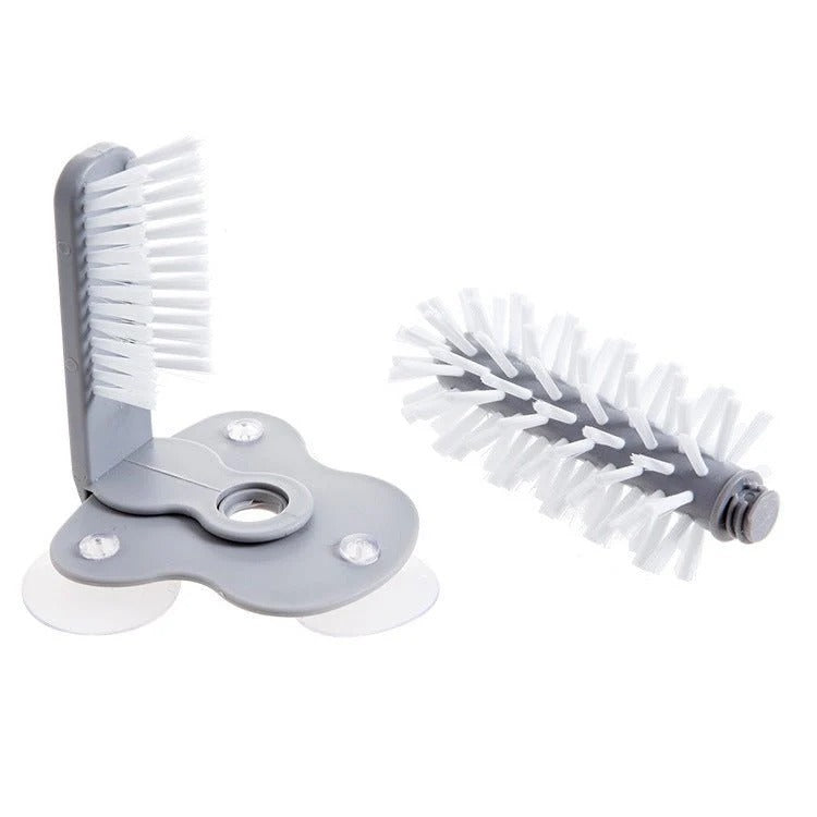 360° Double-Sided Cup Cleaning Brush – Suction Base