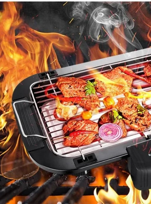 Portable Electric Grill — 2000W Smokeless Indoor & Outdoor BBQ