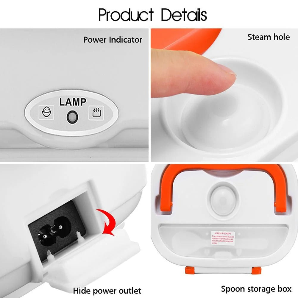 Electric Lunch Box Heater – Portable Food Warmer for Car & Office