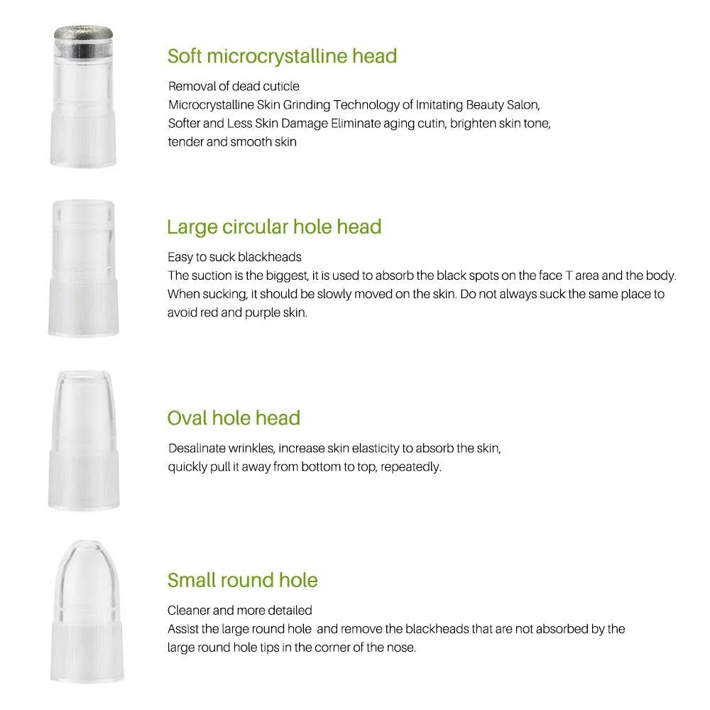 Diamond Microdermabrasion Blackhead Remover — 10-in-1 Suction & Skin Renewal