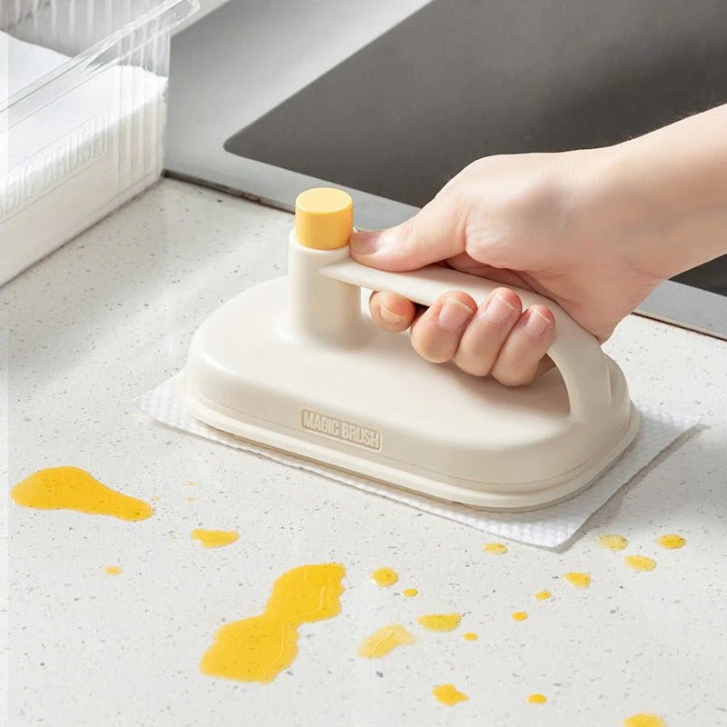 Magic Dust Brush with 50 Disposable Rags – Hands-Free Cleaning Tool