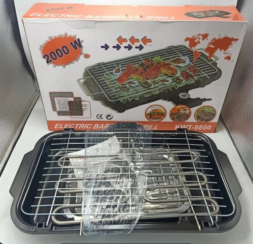 Portable Electric Grill — 2000W Smokeless Indoor & Outdoor BBQ