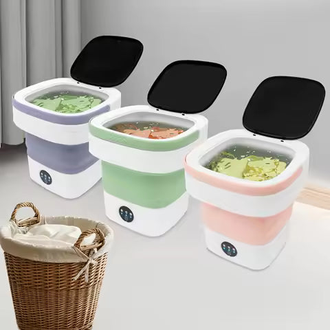 Foldable Mini Laundry Machine – Portable Collapsible Washing Machine